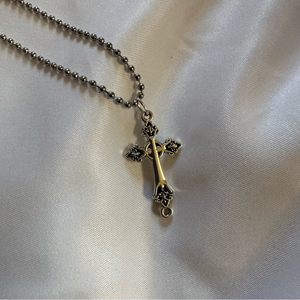 Stainless Steel Chain with Cross Pendant